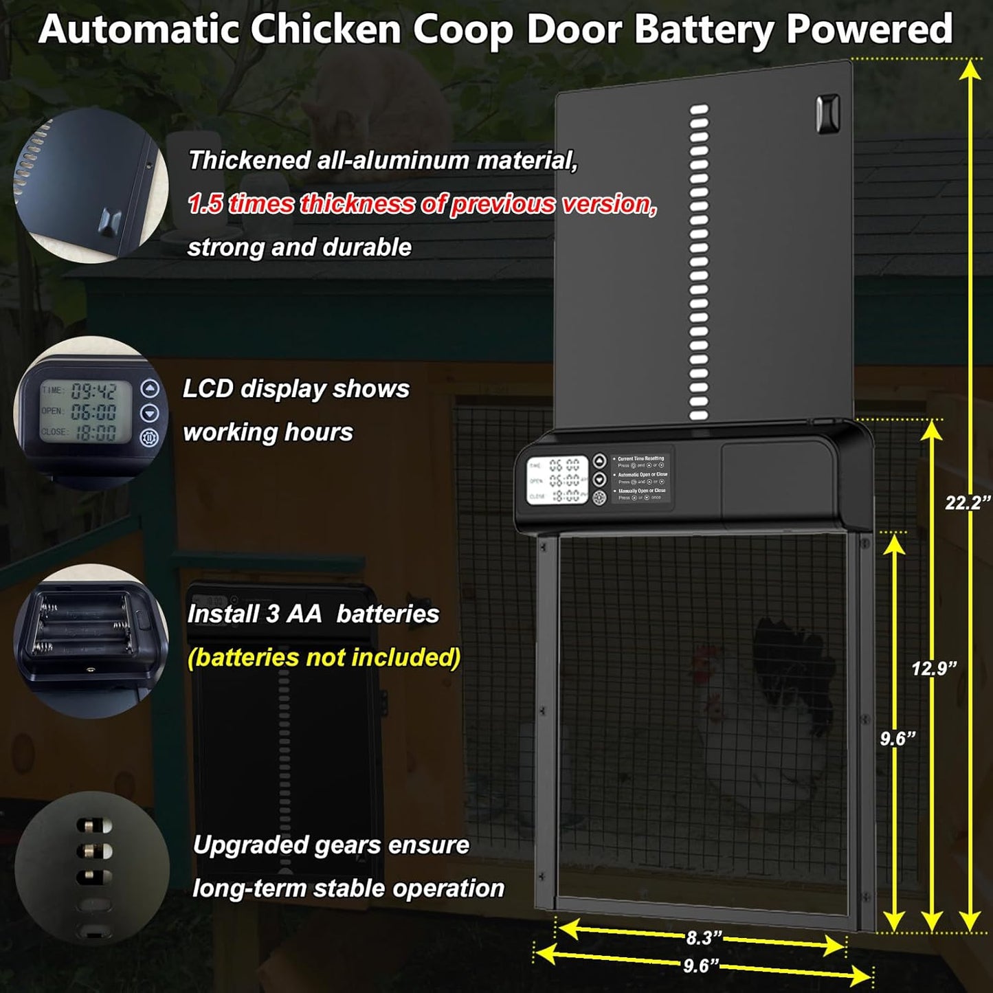 Smart metal chicken/animal door