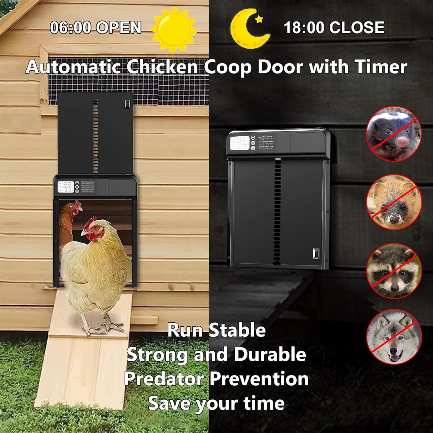 Smart metal chicken/animal door